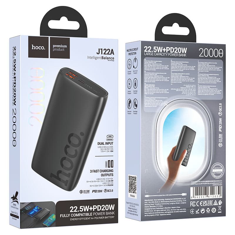 Hoco J112A 22.5W 20000mAh Powerbank view 5