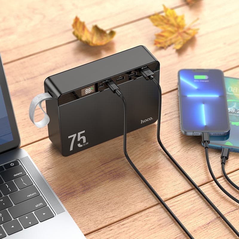 Hoco J94 22.5W 75000mAh Powerbank With LED Display view 3