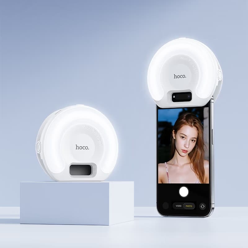 Hoco K160 Olas Ultra-Slim Portable LED Fill Light for Smartphones & Laptops view 1