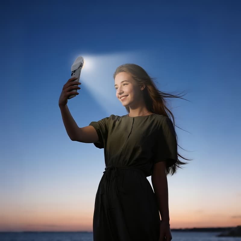 Hoco K160 Olas Ultra-Slim Portable LED Fill Light for Smartphones & Laptops view 2