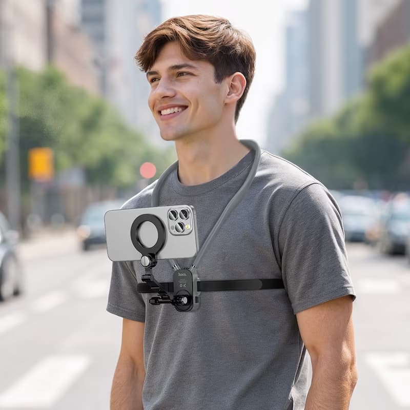 Hoco K31 Campo Magnetic Neck-Hanging Phone & Action Camera Mount view 4