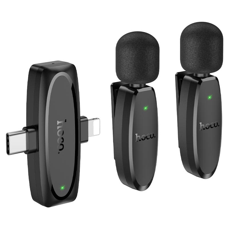 Hoco L15 iP+Type-C Dual Wireless Microphone view 1