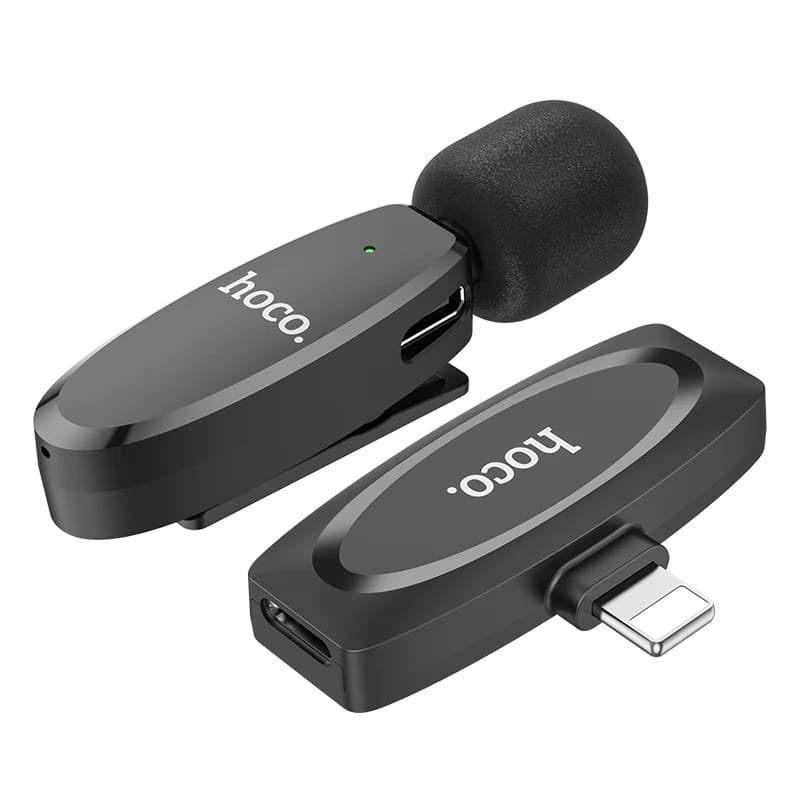 Hoco L15 Wireless Lavalier Microphone For iPhone view 2
