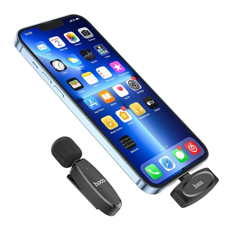 Hoco L15 Wireless Lavalier Microphone For iPhone view 1