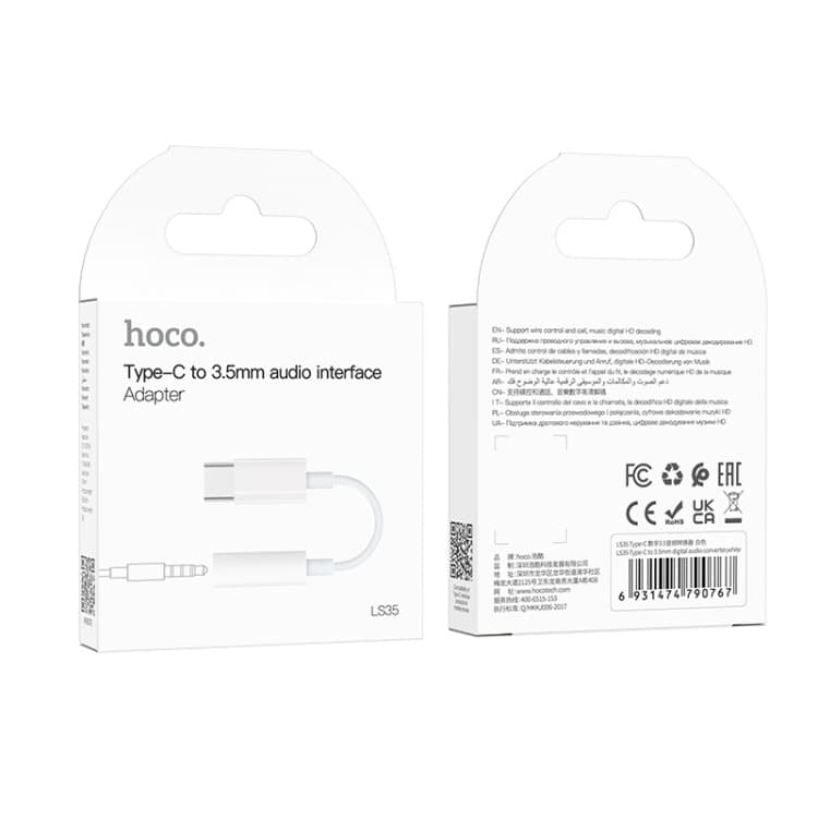 HOCO LS35 USB‑C  Type‑C Ro 3.5mm Adapter Digital Decoder Audio Cable view 4
