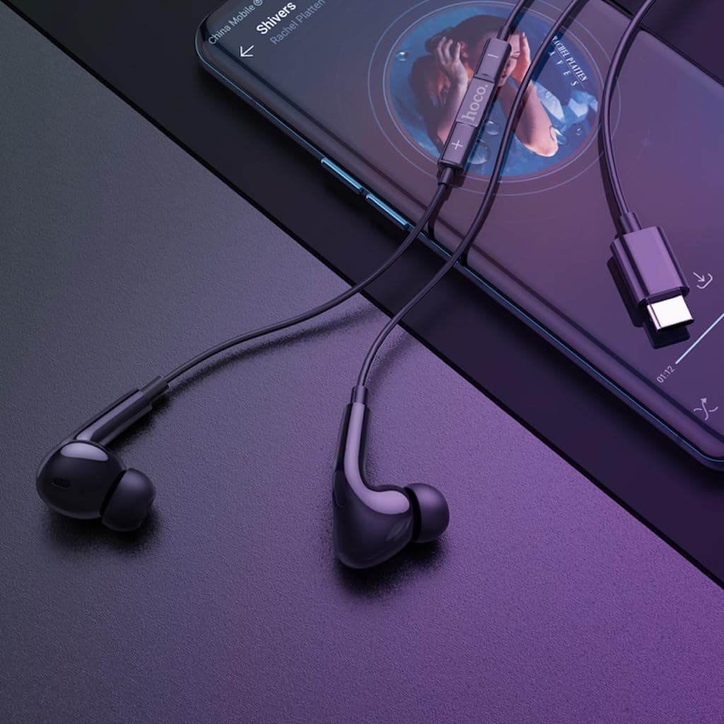 Hoco M101 Pro Type C Crystal Sound Wire Controlled Earphones With Mic view 3