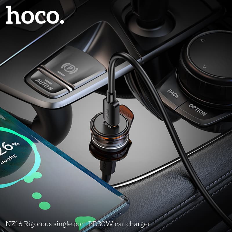 Hoco NZ16 PD30W Single Port Car Charger view 2