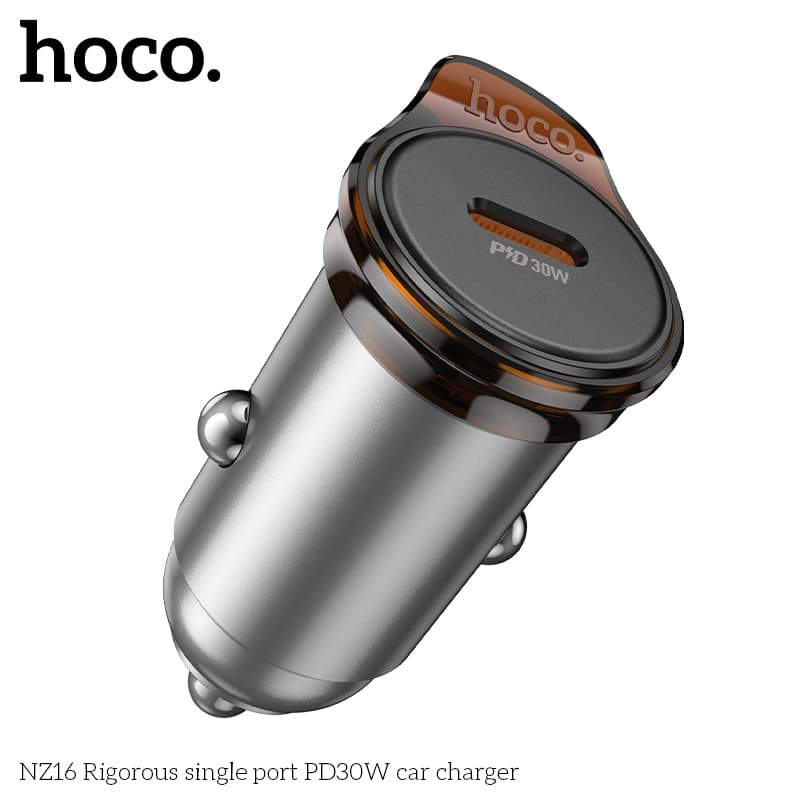 Hoco NZ16 PD30W Single Port Car Charger view 1