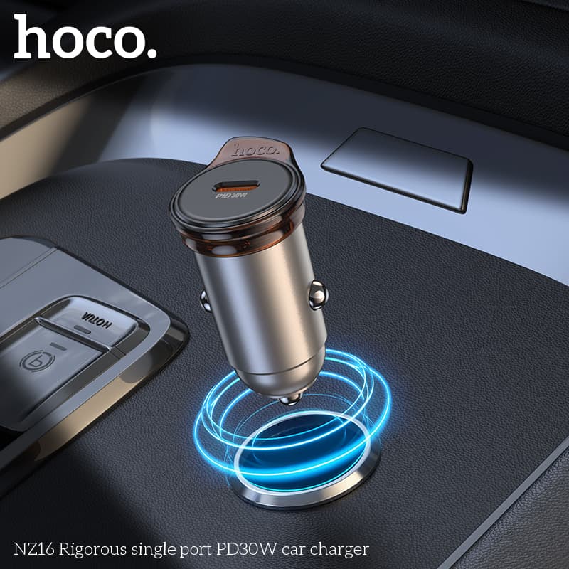 Hoco NZ16 PD30W Single Port Car Charger view 3