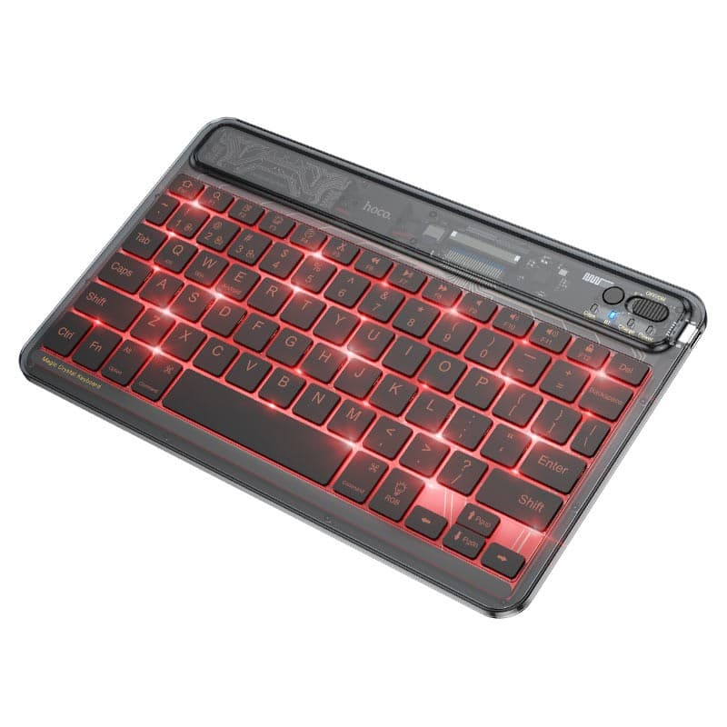 Hoco S55 Wireless Keyboard Transparent Discovery Edition English view 1