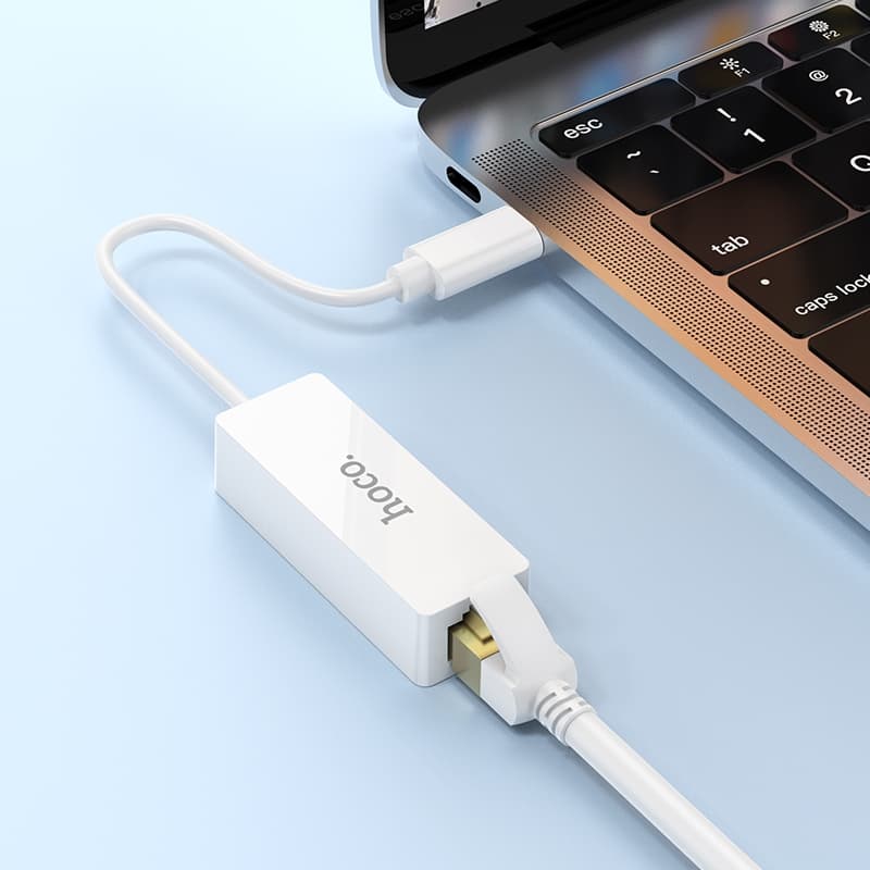 Hoco UA22 Acquire USB C / Type C Wired 100 Mbps Ethernet Adapter view 2