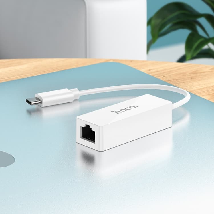 Hoco UA22 Acquire USB C / Type C Wired 100 Mbps Ethernet Adapter view 1