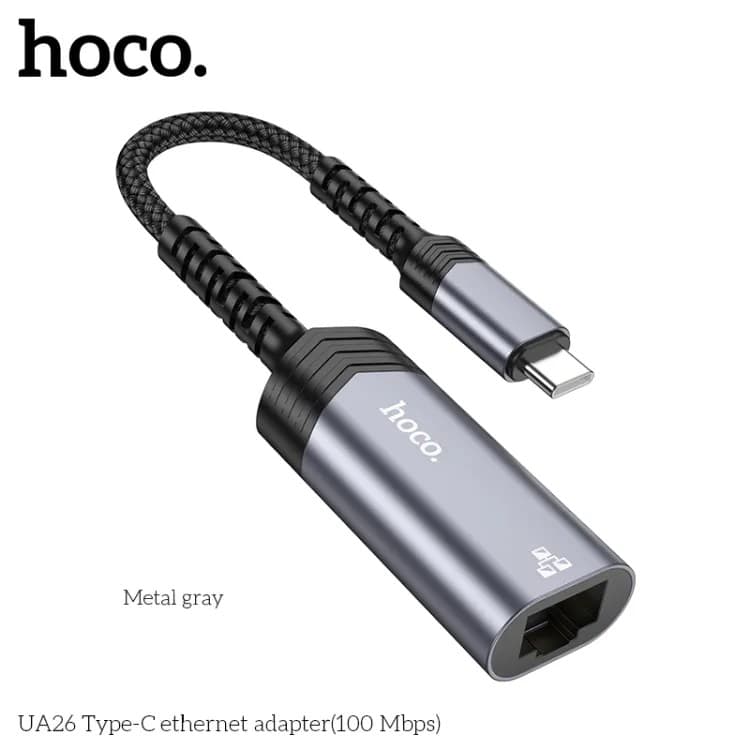 Hoco UA26 Type C Ethernet Adapter (100 Mbps) view 1