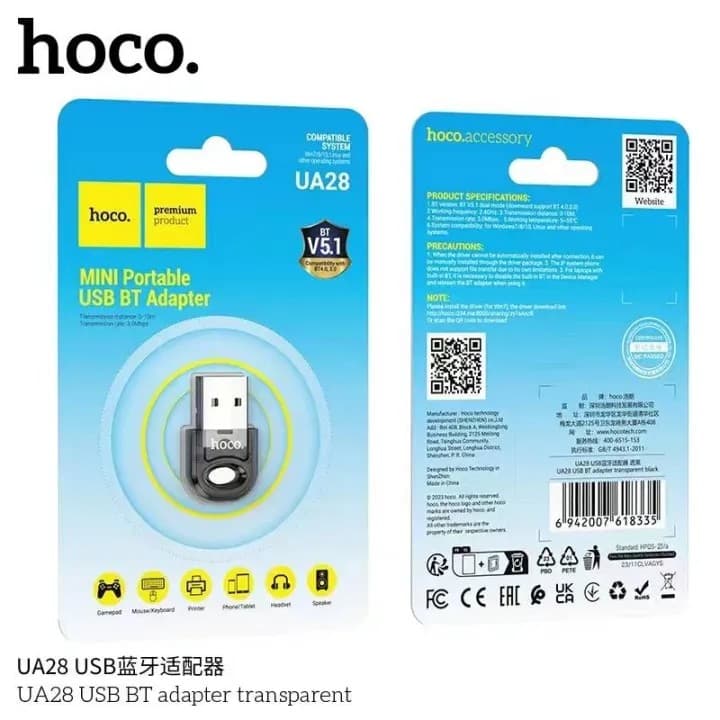 HOCO UA28 Bluetooth Receiver USB Bluetooth V5.1 Portable Adapter view 3