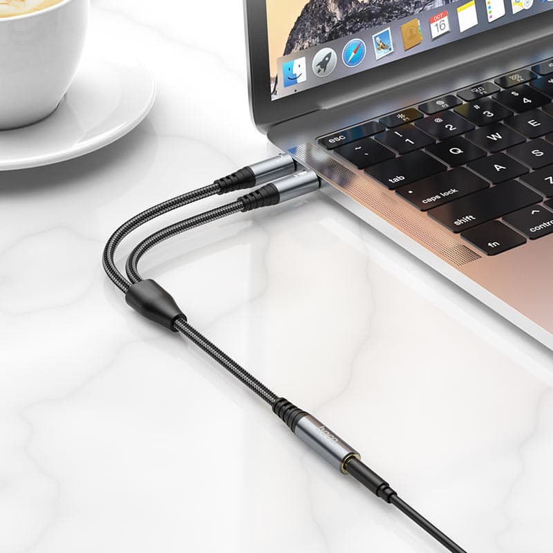 Hoco UPA21 3.5mm Female To 2*3.5mm Male Cable Audio Adapter view 3