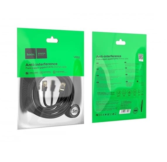 Hoco US02 5 Meter Pure Copper CAT6 Gigabit Ethernet Cable view 4