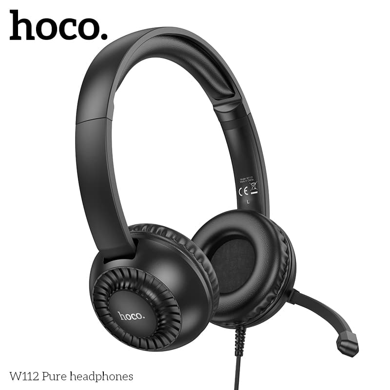 Hoco W112 Wired Headphone With Mic view 1