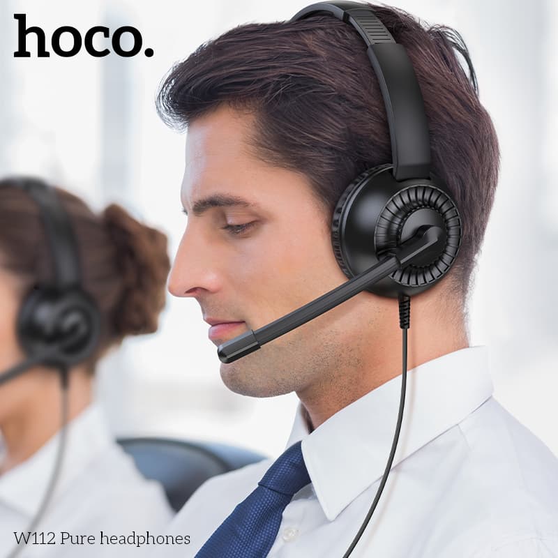 Hoco W112 Wired Headphone With Mic view 2
