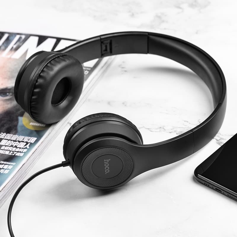 Hoco W21 Headphones Wired Headset With Mic view 2