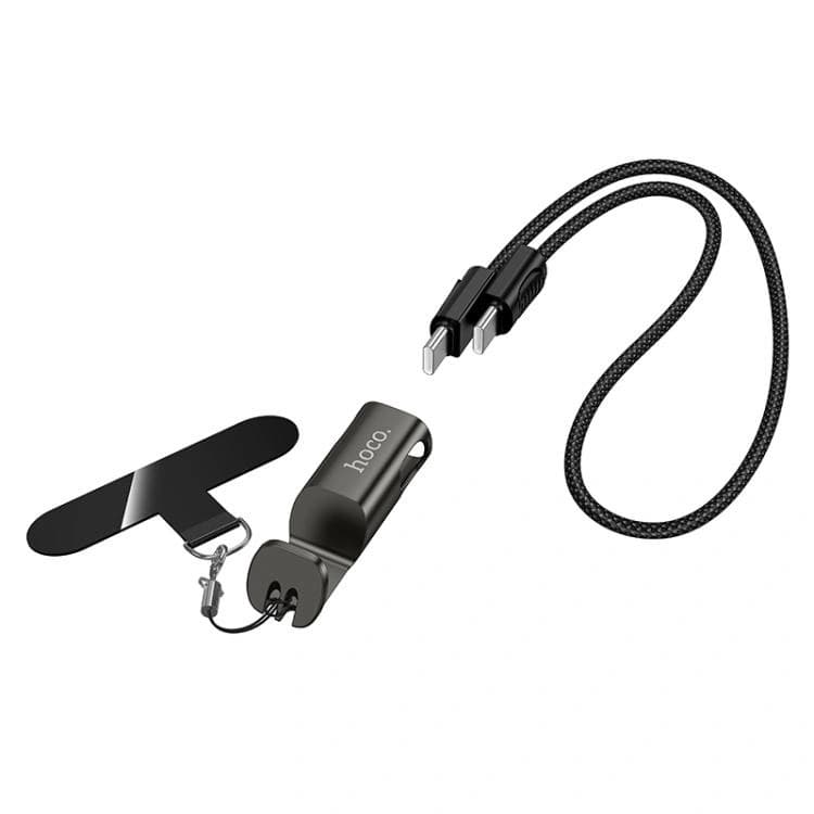 Hoco X126 Fast Charging Cable 60W Type-C to Type-C With Integrated Lanyard And Phone Stand view 2