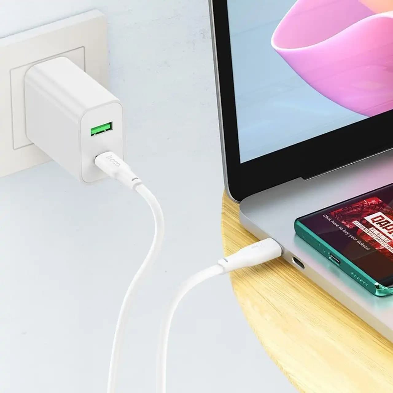 Hoco X93 240W Type C To C Fast Charge Data Cable 1 Meter view 2