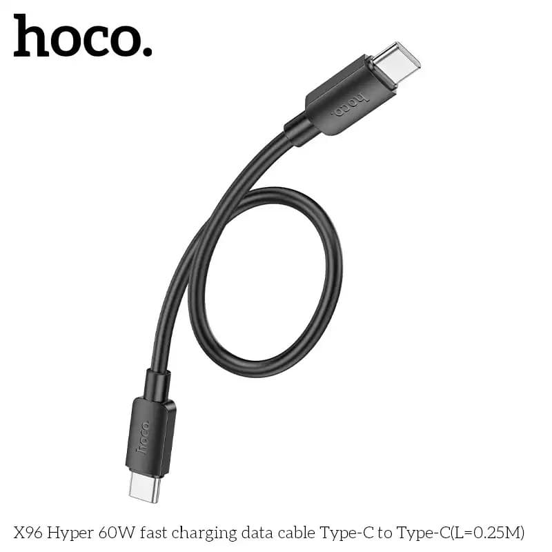 Hoco X96 Hyper 60 Watt Fast Charging Data Cable 25cm Length view 2