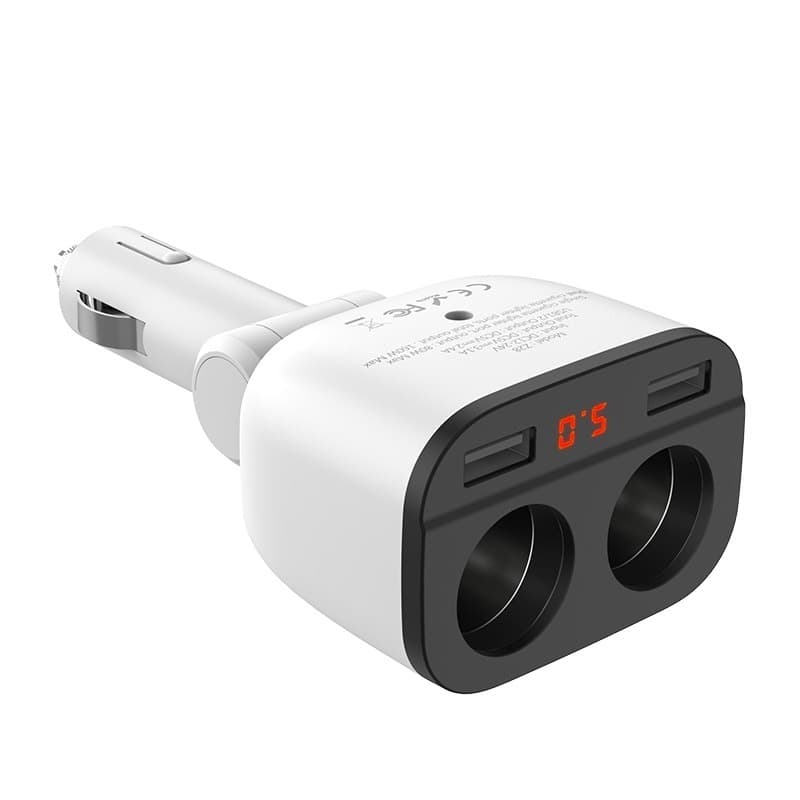 Hoco Z28 Car Charger With Digital Display view 2