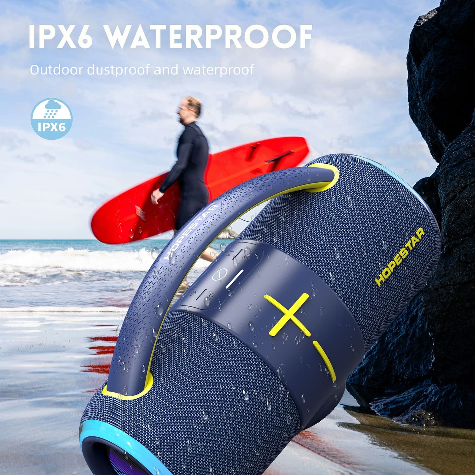 Hopestar H68 50W Outdoor Portable Waterproof Dazzling Bluetooth Speaker view 4