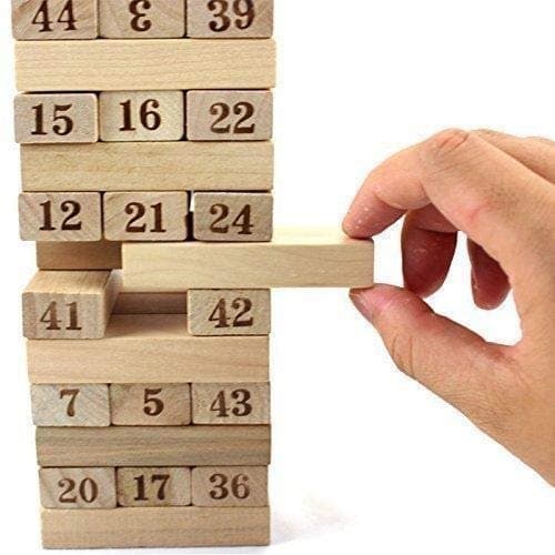 Jenga Number Wooden Blocks 54 Pieces view 4