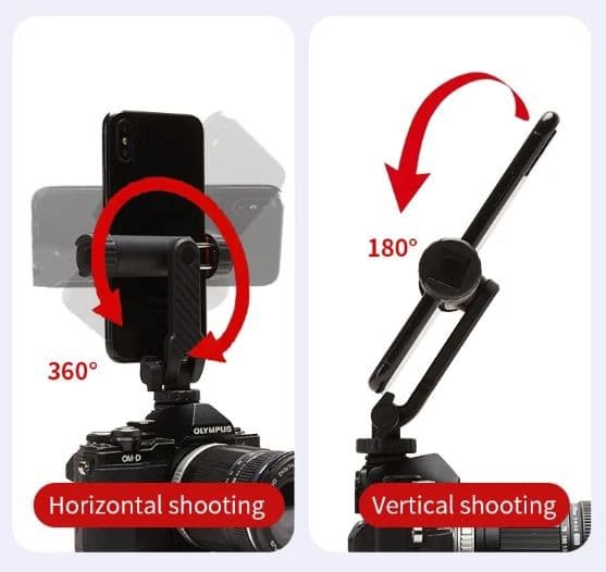 Jmary BH05 Double Cold Shoe Extension Mobile Holder view 3
