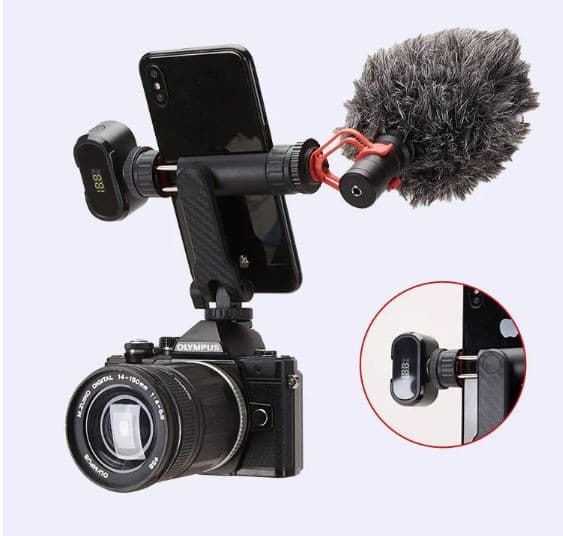 Jmary BH05 Double Cold Shoe Extension Mobile Holder view 1