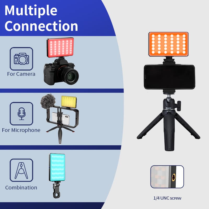 JMARY FM-150 RGB Photography Fill Light – RGB LED Video Light, 2500K-9000K Adjustable, 20 Lighting Effects, 120 LED Beads, Rechargeable 3000mAh Battery for YouTube, Live Streaming & Studio view 6