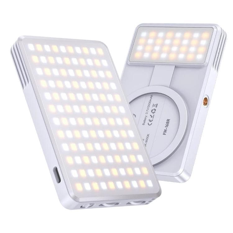 JMARY FM168R Dual-Color Temperature Magnetic Phone Fill Light 160 LED Beads view 1
