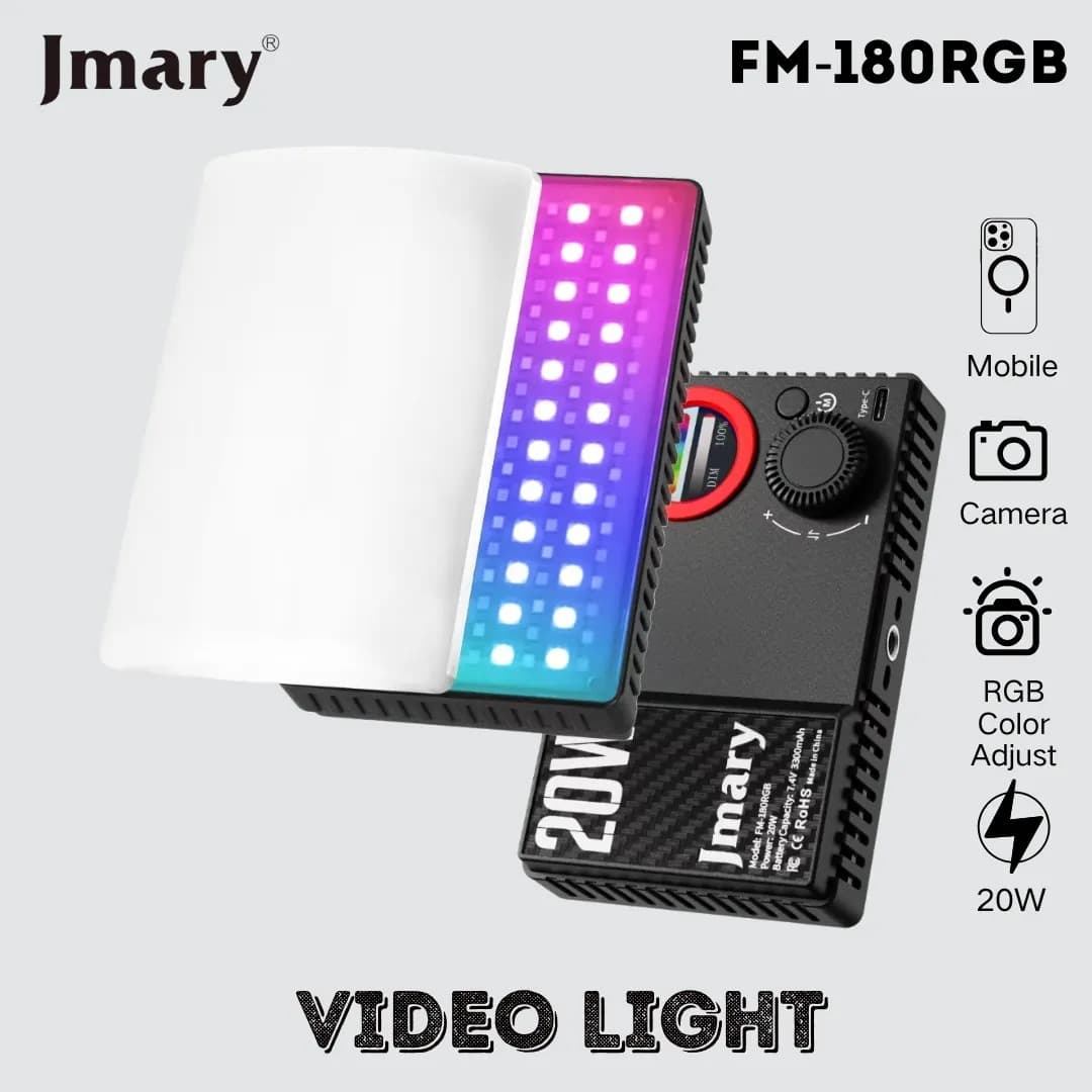 Jmary FM180 RGB Video Fill Light view 2