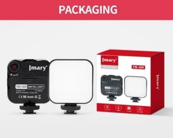 Jmary FM48R Mini Dimmable Interlock LED Video Light Fill Light view 4
