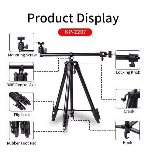 Jmary KP 2207 Upgrade Multifunctional Professional Tripod view 5