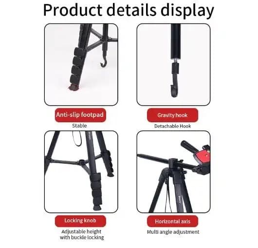 Jmary KP 2209 1.7M Horizontal Axis Tripod For Camera And Mobile view 3