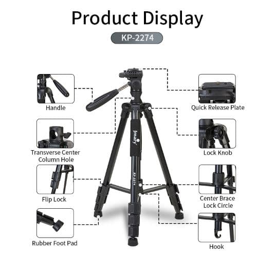 Jmary KP 2274 Multifunctional Professional Tripod view 2