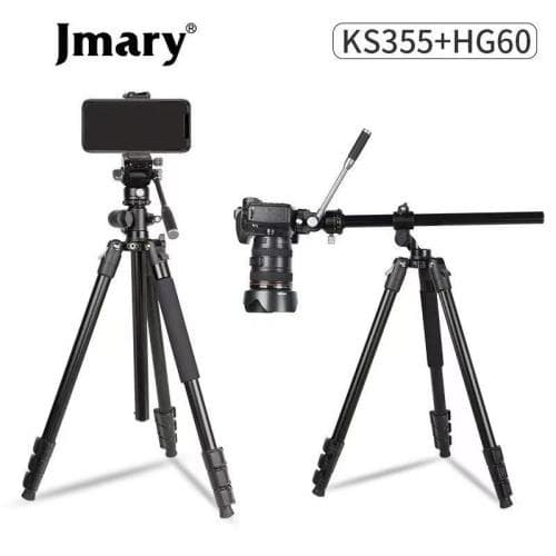 JMARY KS355 + HG60 DSLR/ILDC 2 In 1 Monopod Tripod With 360° Panoramic Ball Head Stand view 1
