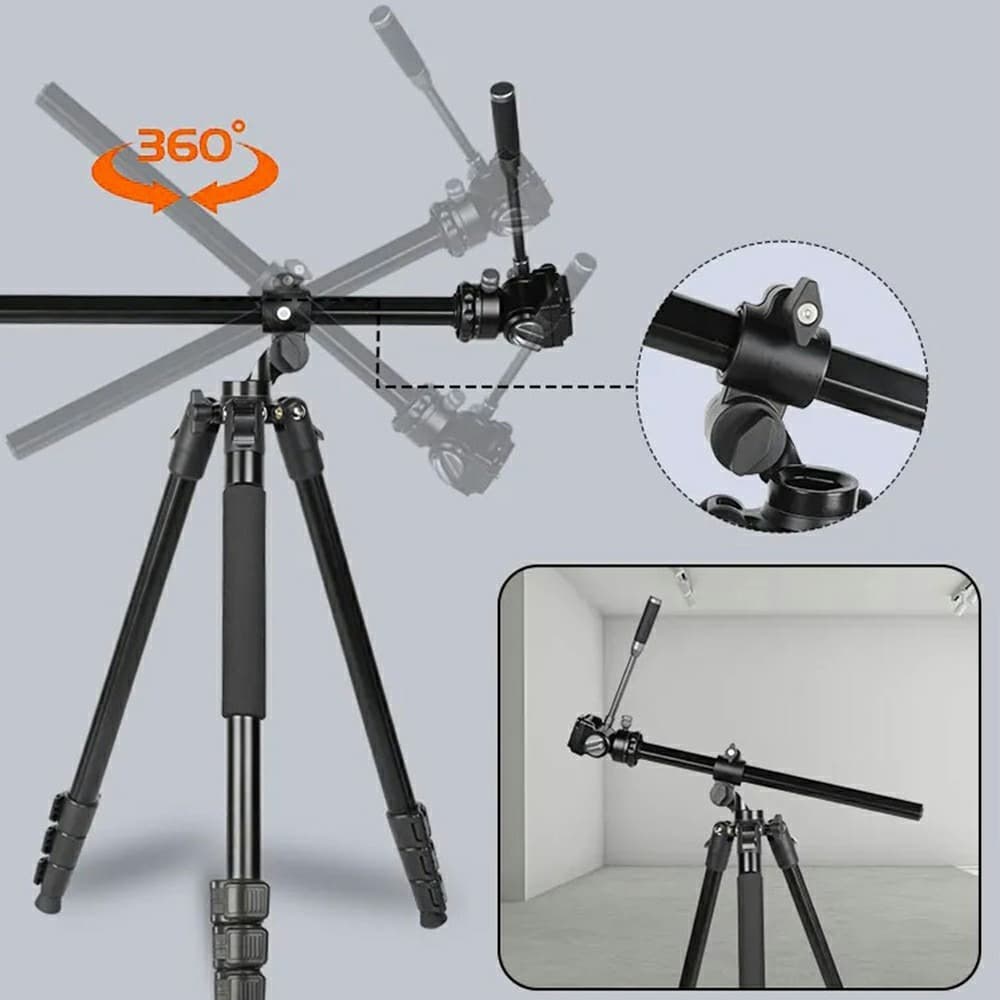 JMARY KS355 + HG60 DSLR/ILDC 2 In 1 Monopod Tripod With 360° Panoramic Ball Head Stand view 5