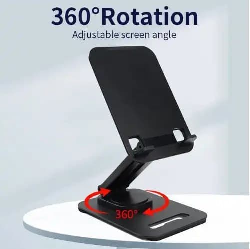 JMARY MK62 360-Degree Rotating Foldable Desktop Phone Tablet Holder view 2