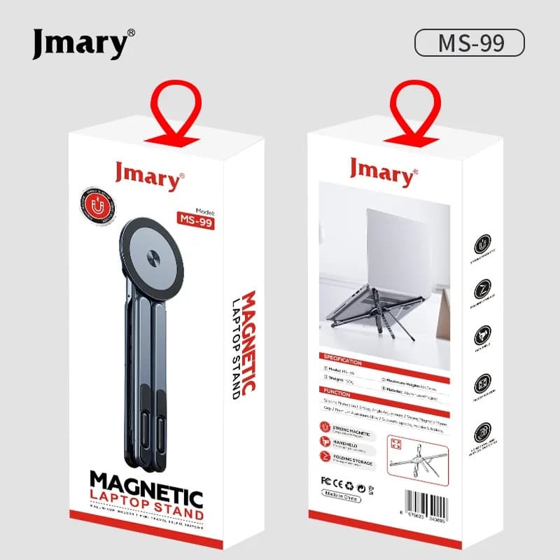 Jmary MS-99 3-in-1 Portable Magsafe Aluminum Laptop, Tablet & Phone Holder Stand view 3