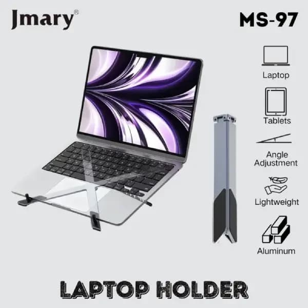 Jmary MS97 Aluminum Foldable Laptop & Tablet Holder Stand view 1