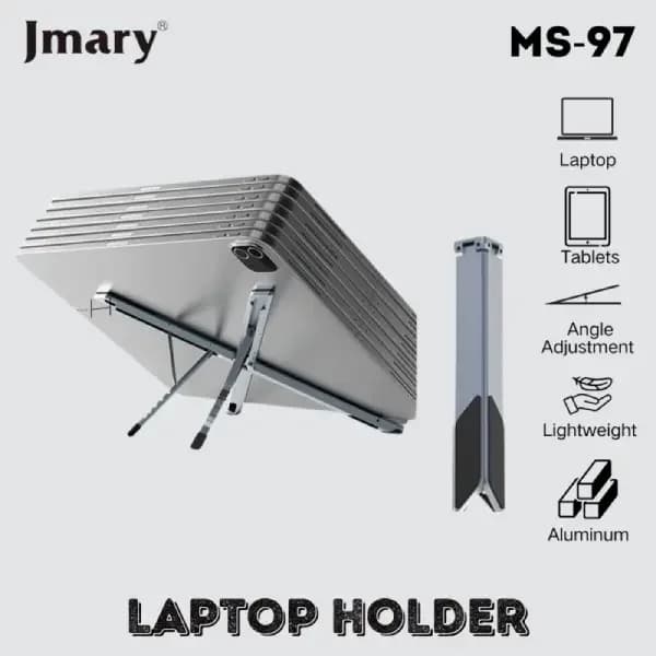 Jmary MS97 Aluminum Foldable Laptop & Tablet Holder Stand view 3