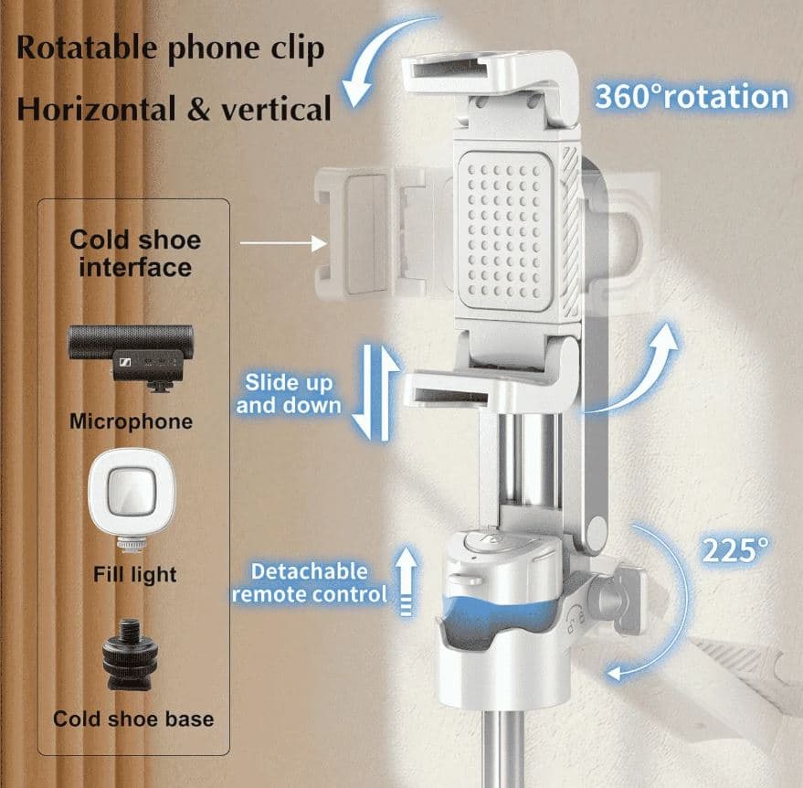 Jmary MT18 Mini Selfie Stick With Bluetooth Remote view 4