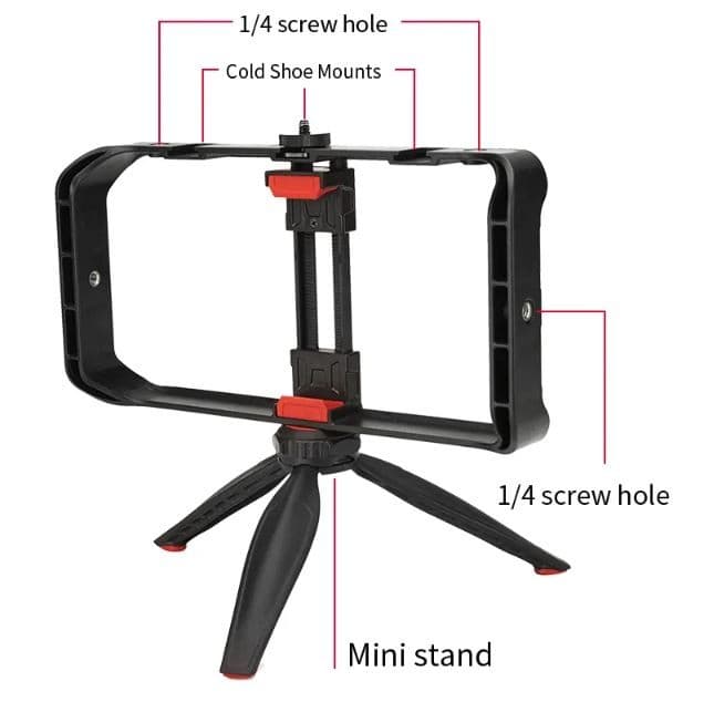 Jmary MT33 Video Cage Rig Tripod Kit Handle view 2