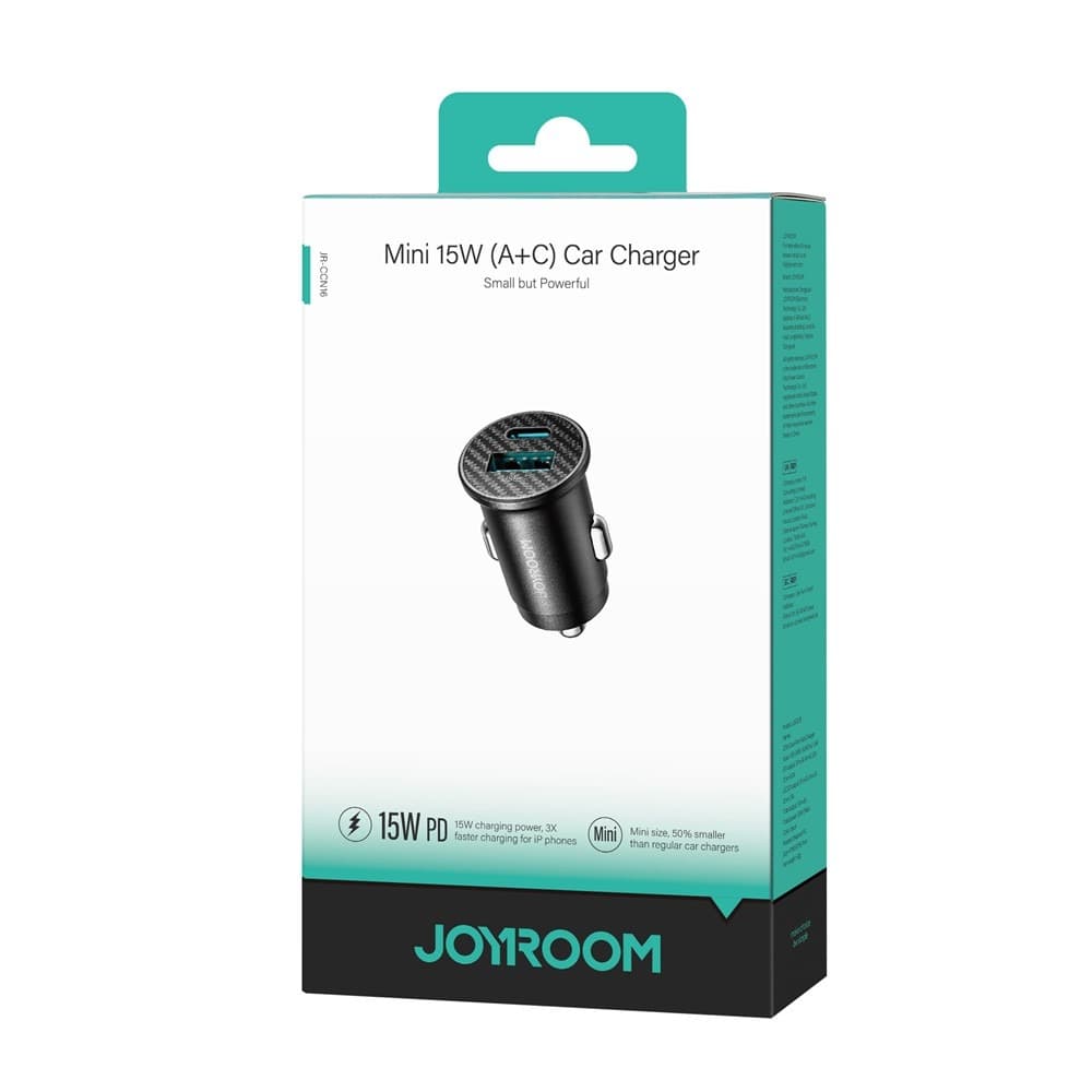 Joyroom JR-CCN16 15W Mini Car Charger USB-A + USB-C Dual Ports view 6