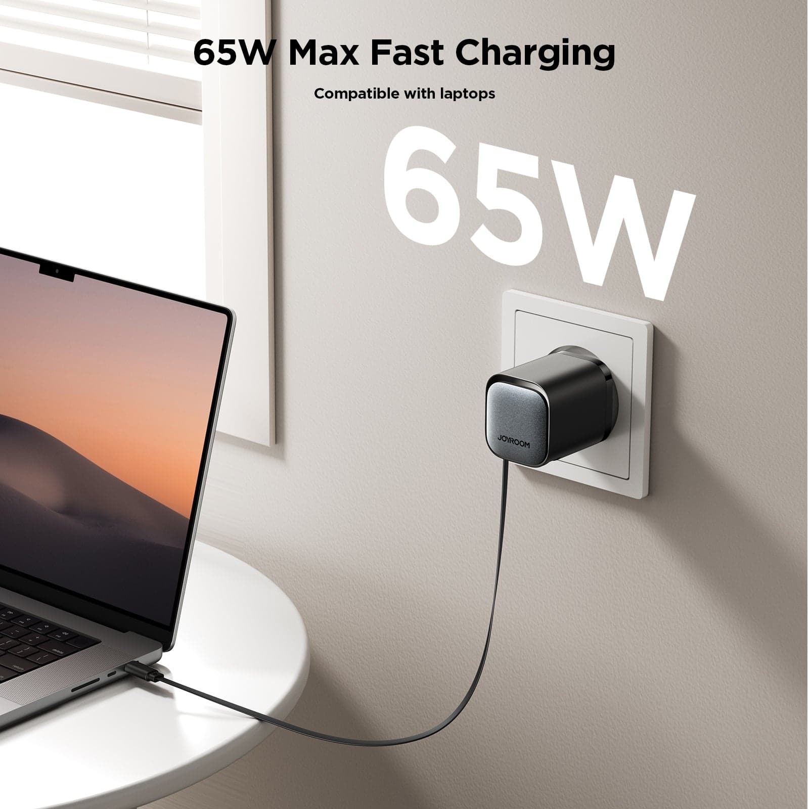 Joyroom JR TCL02 GaN 65W Charger With Retractable Cable (EU) view 3