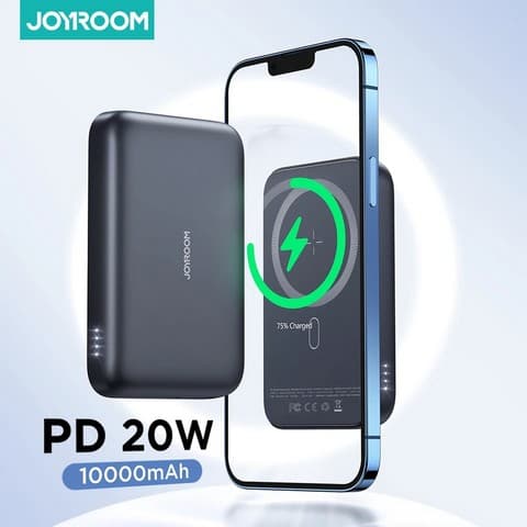 JOYROOM JR W020 Magnetic Wired + Wireless 2-In-1 Design Wireless Power Bank 10000MAH view 1