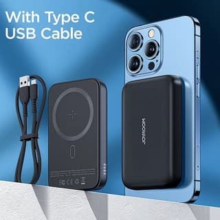 JOYROOM JR W020 Magnetic Wired + Wireless 2-In-1 Design Wireless Power Bank 10000MAH view 3